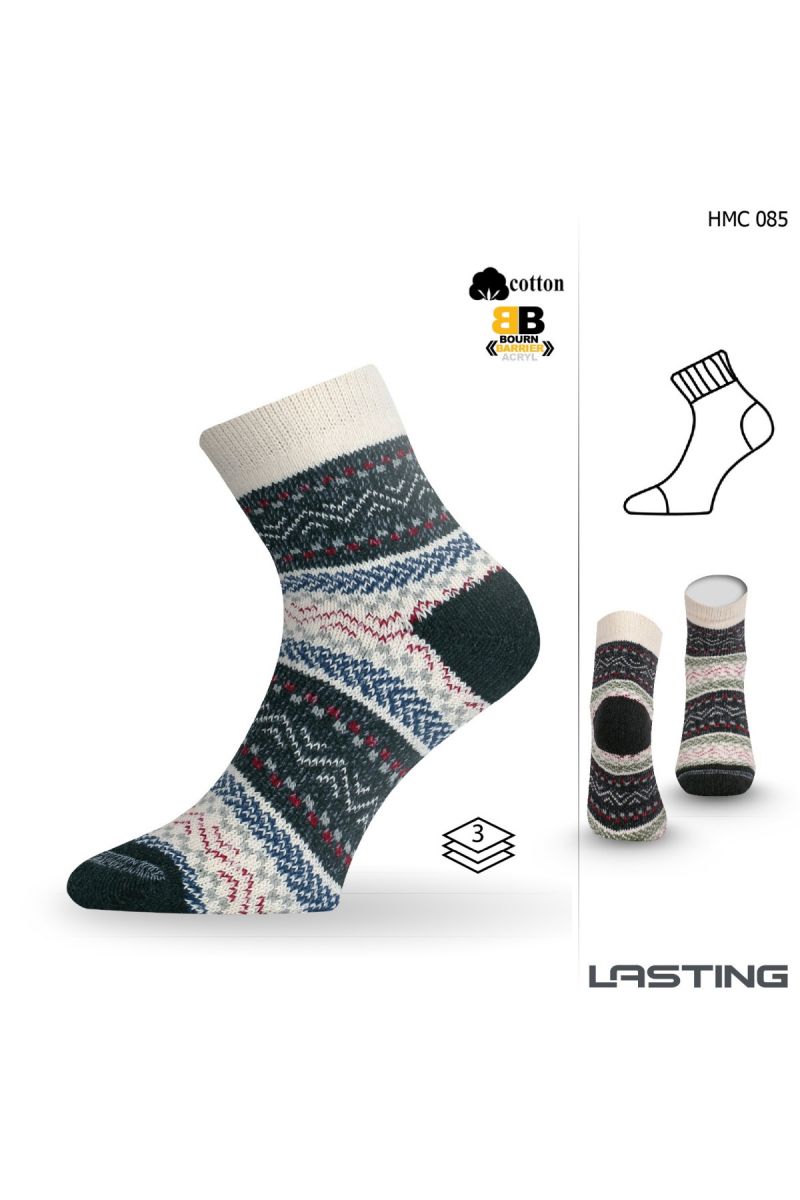 E-shop Lasting HMC 085 modrá silná ponožka