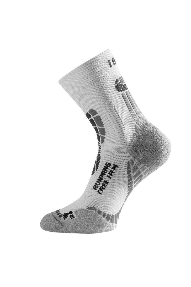 Lasting IRM 009 bílá běžecké ponožky Velikost: (34-37) S ponožky