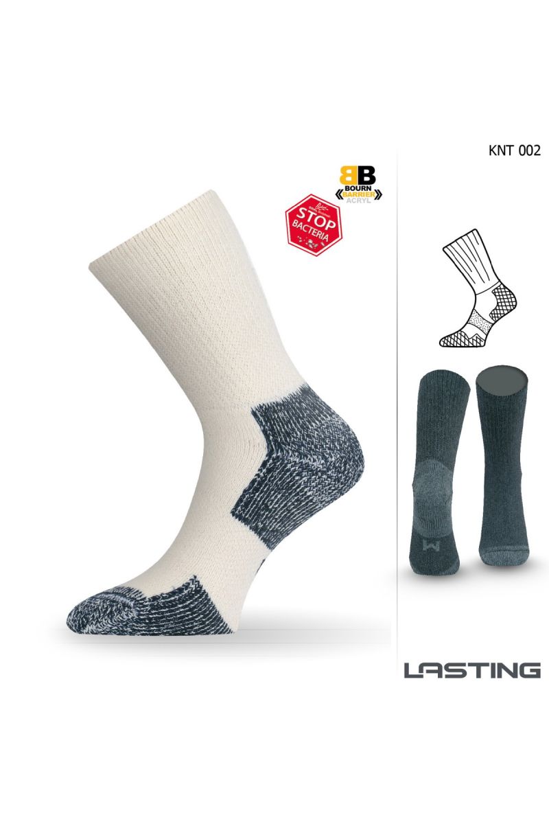 E-shop Lasting KNT 002 bílá funkční ponožky
