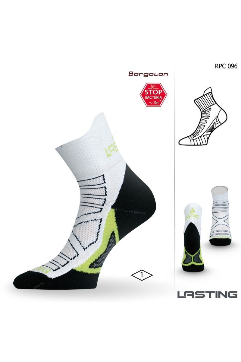 Lasting RPC 096 bílá běžecké ponožky Velikost: (38-41) M ponožky