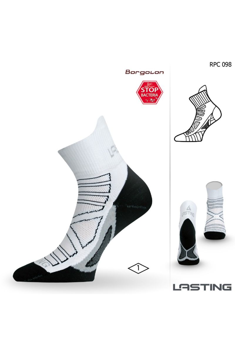 Lasting RPC 098 bílá běžecké ponožky Velikost: (34-37) S ponožky