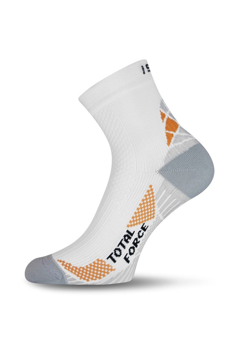Lasting RTF 001 bílé běžecké ponožky Velikost: (38-41) M ponožky