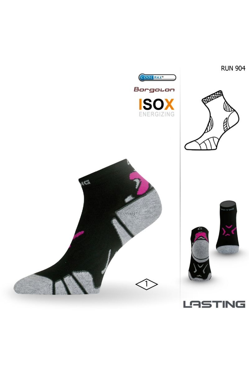 Lasting RUN 904 černá běžecké ponožky Velikost: (42-45) L ponožky