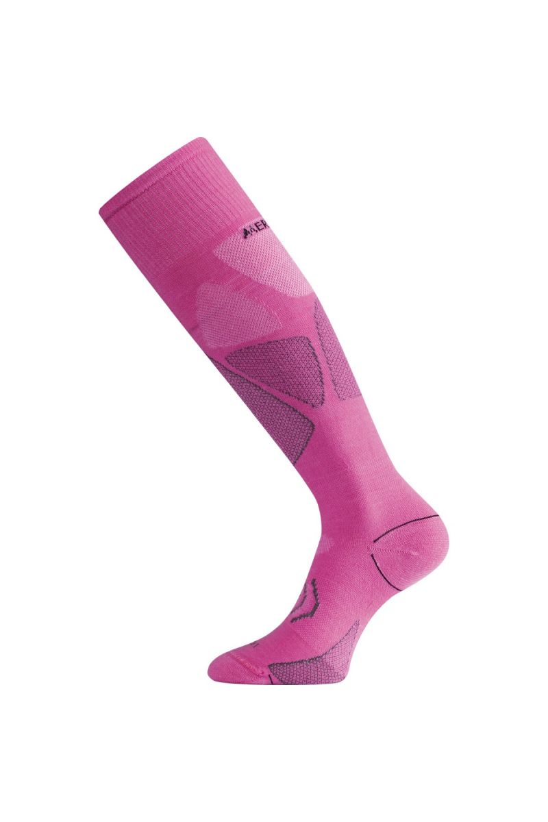 Lasting SWL 498 růžová MERINO podkolenka Velikost: (42-45) L ponožky