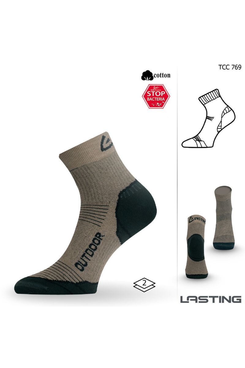 Lasting TCC 769 béžová funkční ponožky Velikost: (46-49) XL ponožky