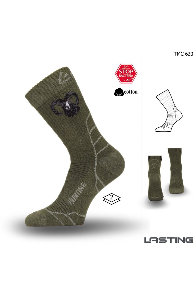 E-shop Lasting Hunting ponožka TCM 620 zelená