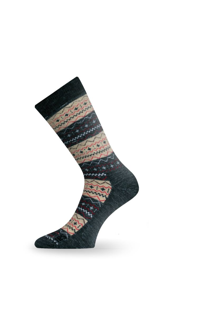 Lasting TWP 807 béžová zimní ponožka Velikost: (46-49) XL ponožky
