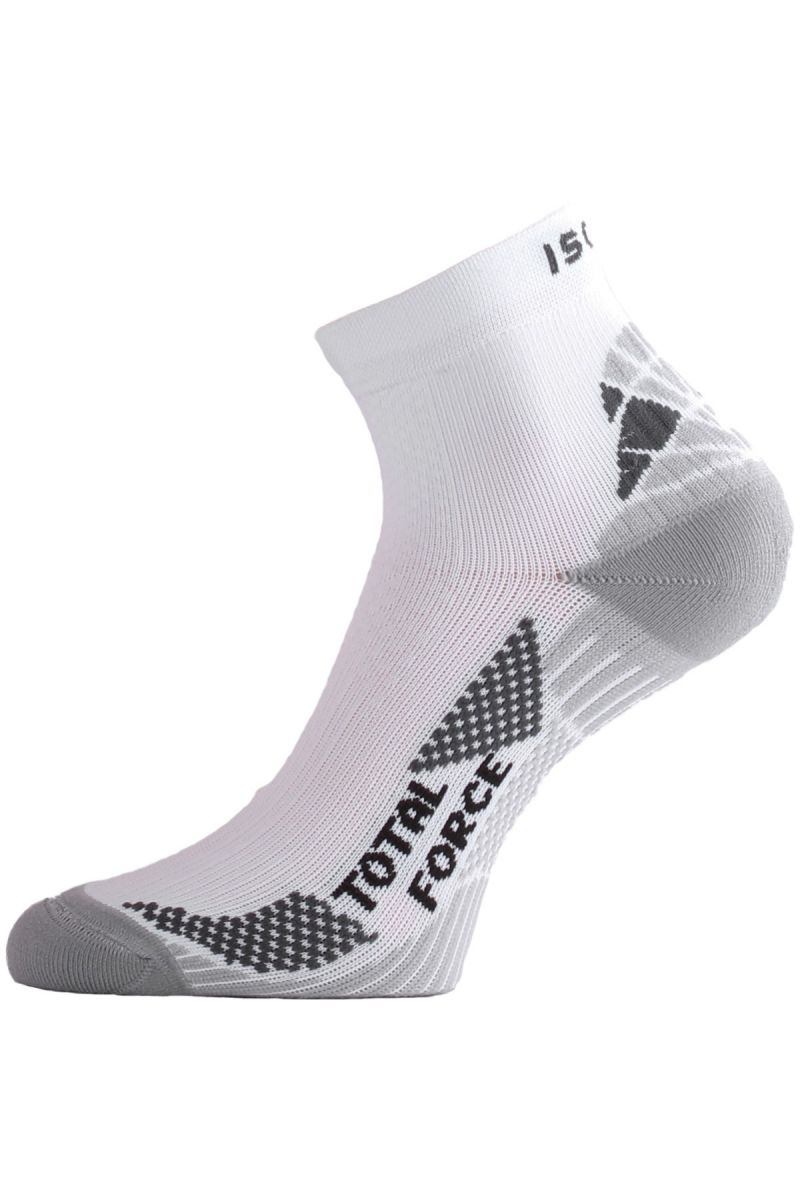 Lasting RTF 008 bílé běžecké ponožky Velikost: (42-45) L ponožky
