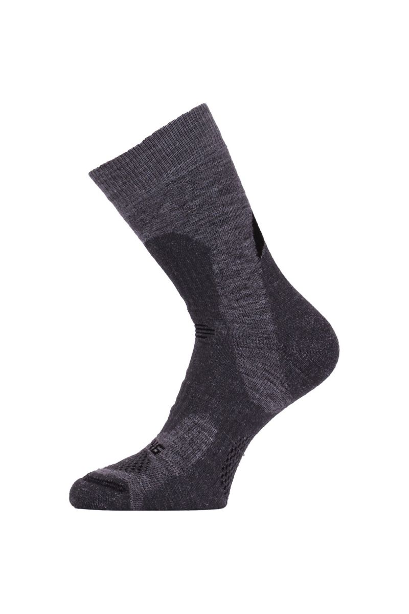 Lasting TRP 889 šedá středně silná trekingová ponožka Velikost: (42-45) L ponožky
