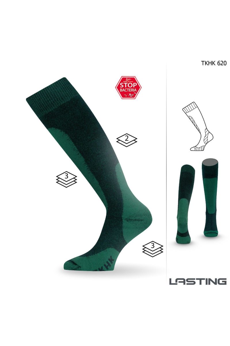 Lasting TKHK 620 zelená zimní podkolenka Velikost: (42-45) L ponožky