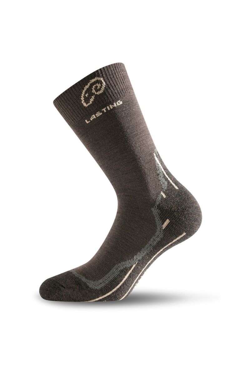 Lasting WHI 721 hnědé vlněné ponožky Velikost: (42-45) L ponožky