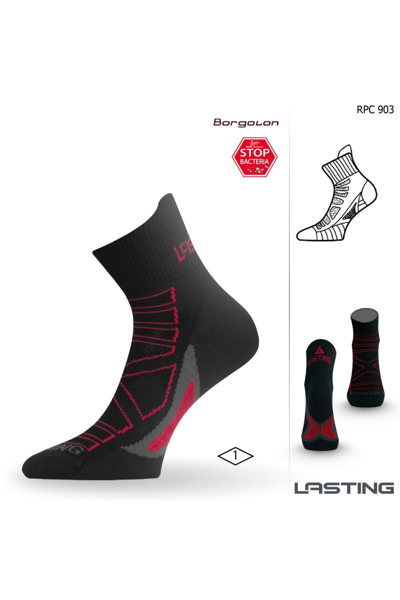 Lasting RPC 903 černá běžecké ponožky Velikost: (42-45) L ponožky