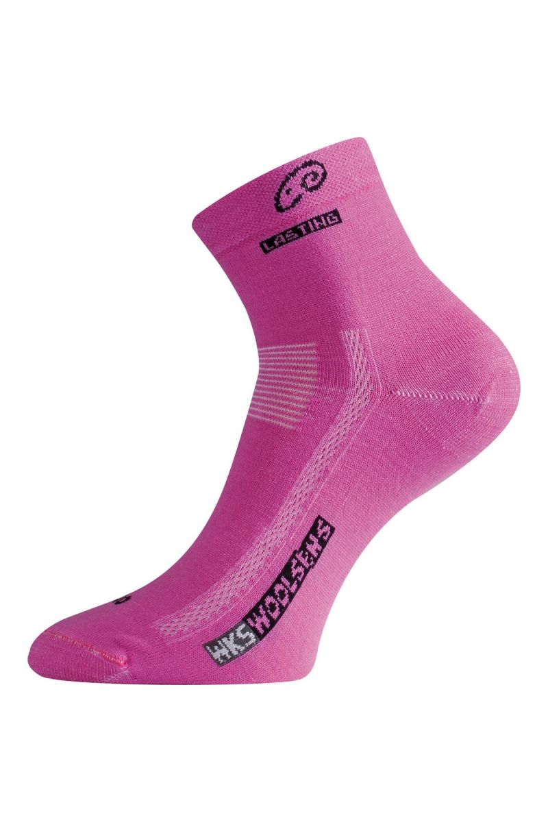 Lasting WKS 499 růžové ponožky z merino vlny Velikost: (38-41) M ponožky
