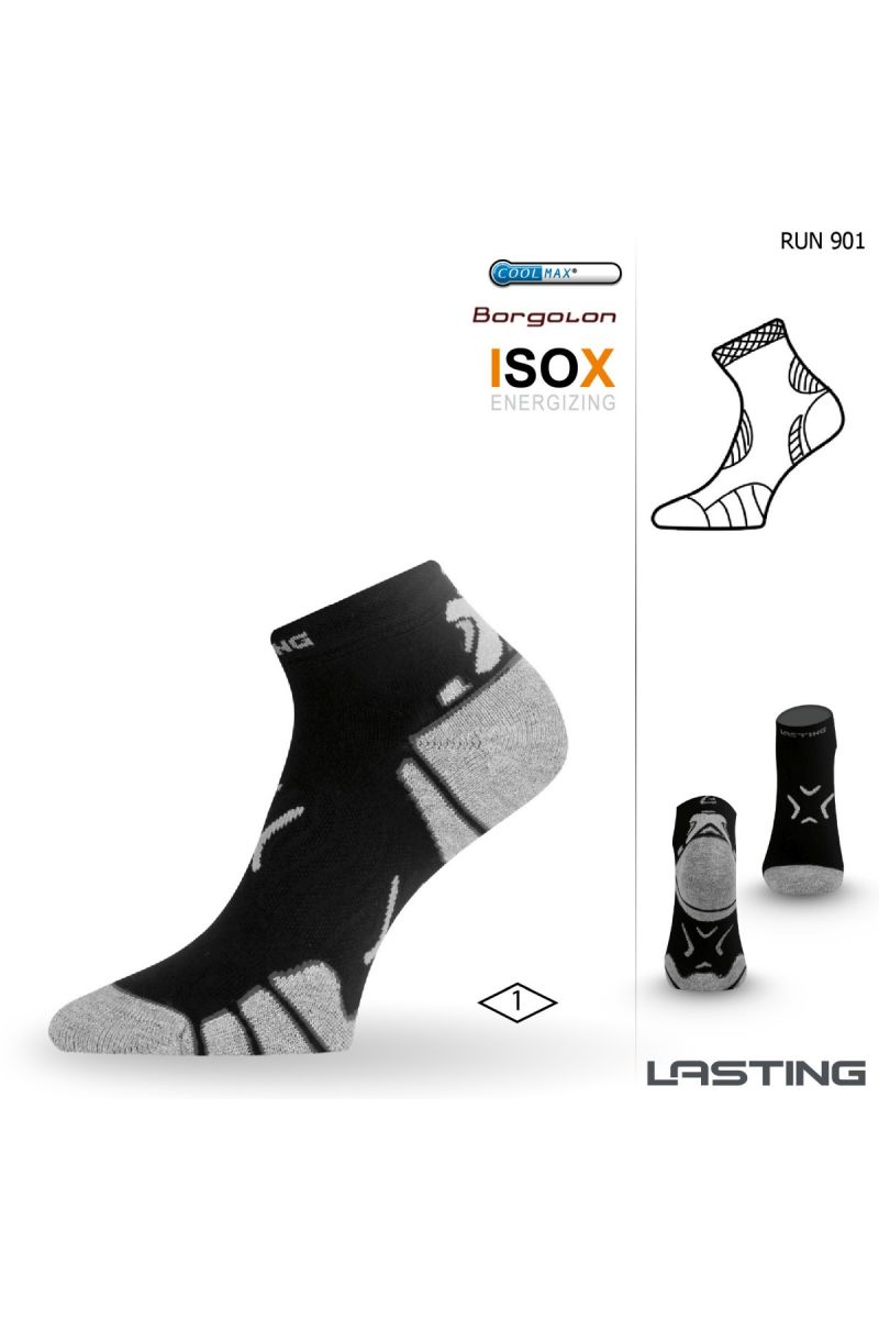 Lasting RUN 901 černá běžecké ponožky Velikost: (42-45) L ponožky
