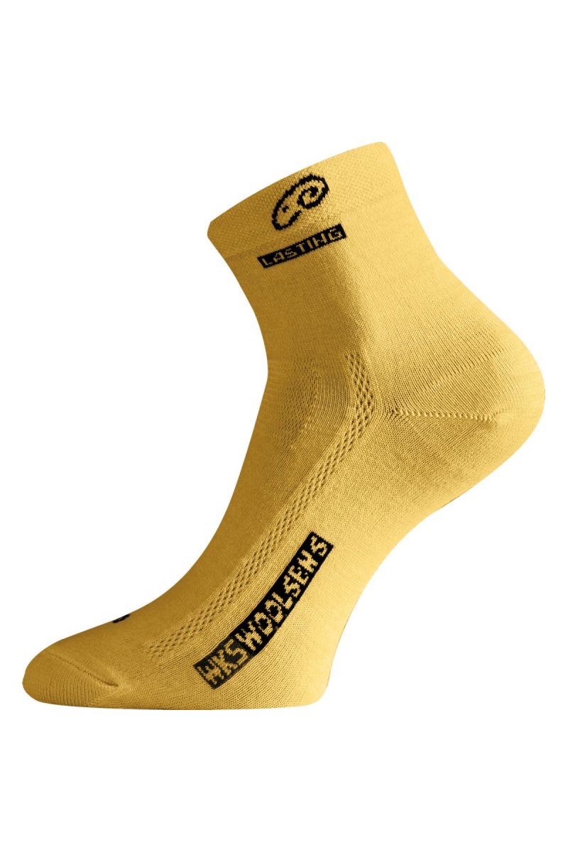 Lasting WKS 640 hořčicové ponožky z merino vlny Velikost: (42-45) L ponožky