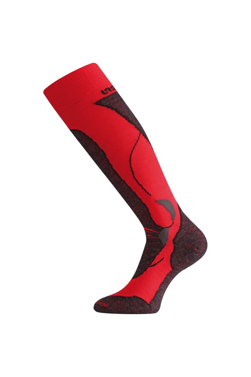 Lasting STW 389 Merino podkolenka červená Velikost: (34-37) S ponožky