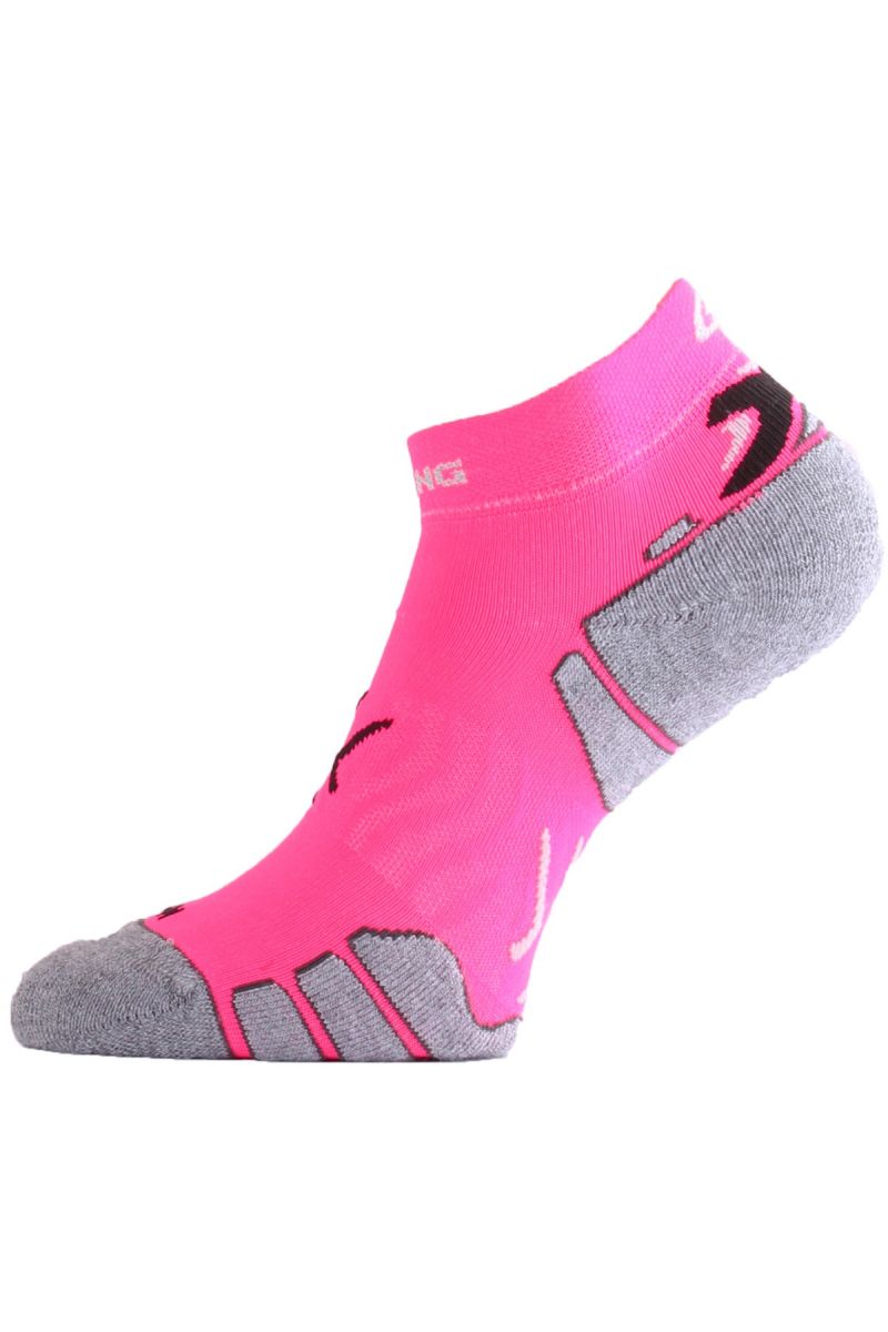 Lasting RUN 450 růžová běžecké ponožky Velikost: (42-45) L ponožky