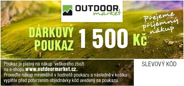 Outdoormarket Dárkový poukaz Hodnota: 1500