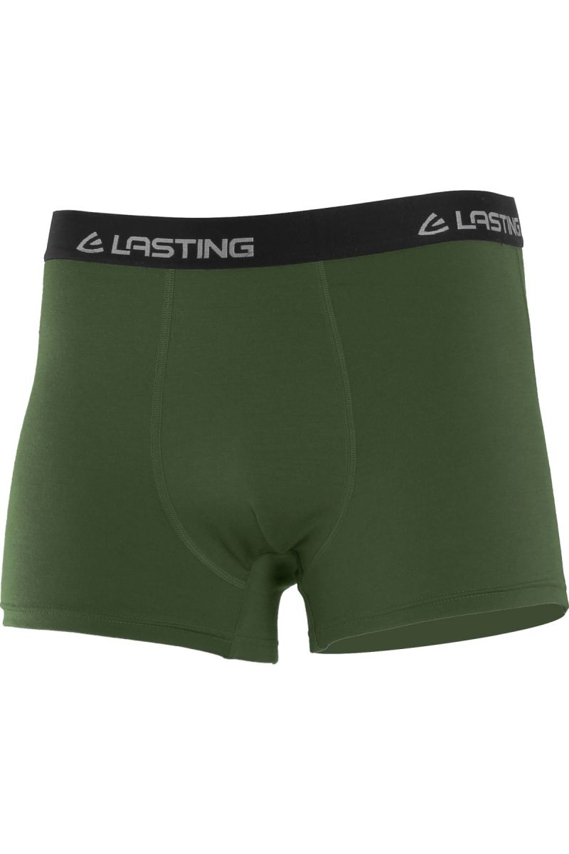 E-shop Lasting NORO 6262 zelené vlněné merino boxerky