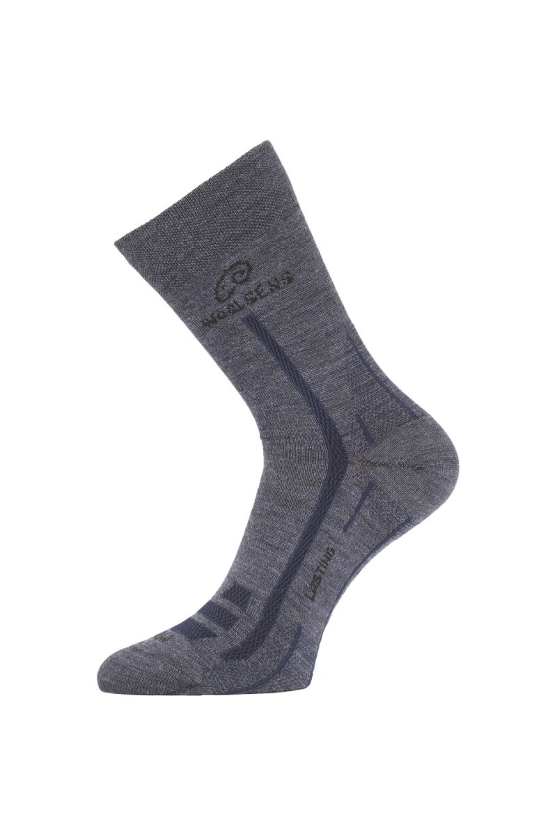 Lasting WLS 504 modrá vlněná ponožka Velikost: (42-45) L ponožky