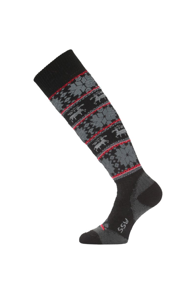 E-shop Lasting SSW 903 černá merino ponožky lyžařské
