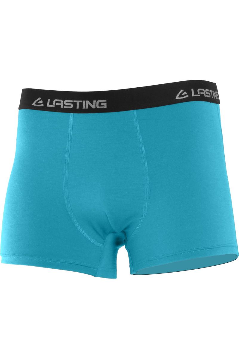 E-shop Lasting NORO 5858 modré vlněné merino boxerky