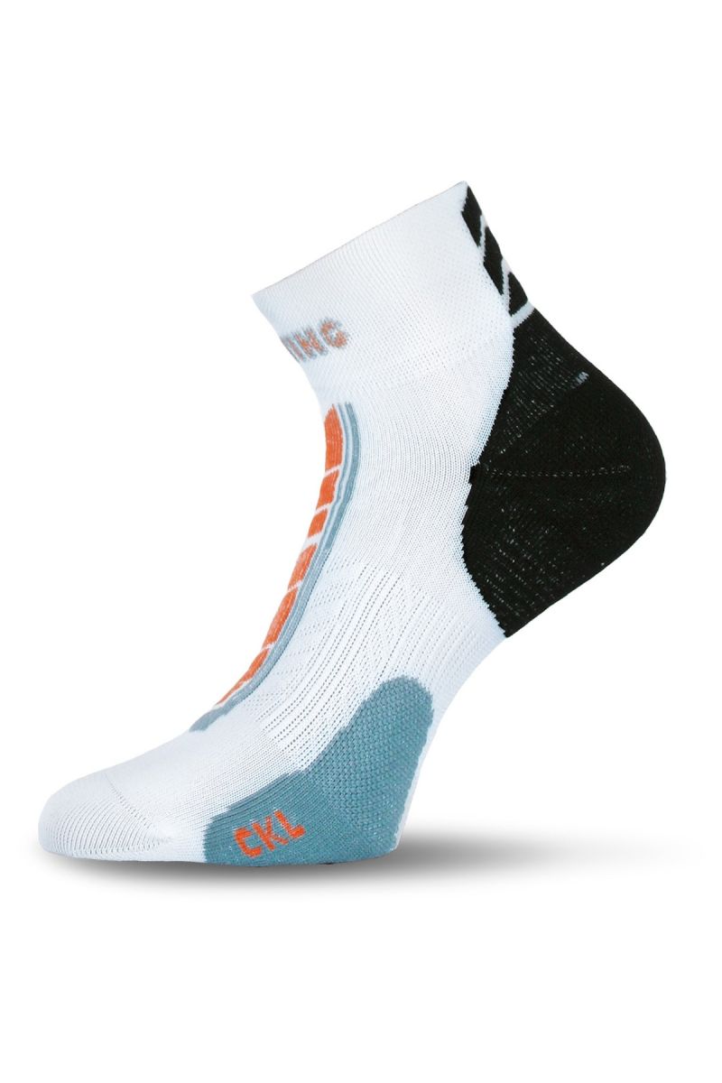 Lasting CKL 001 bílé cyklo ponožky Velikost: (38-41) M ponožky