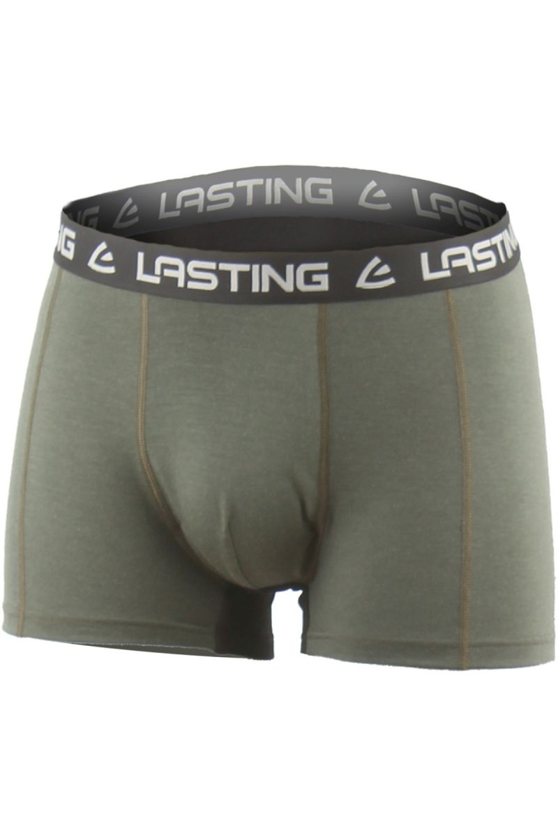 E-shop Lasting NOMO 6299 zelené vlněné merino boxerky