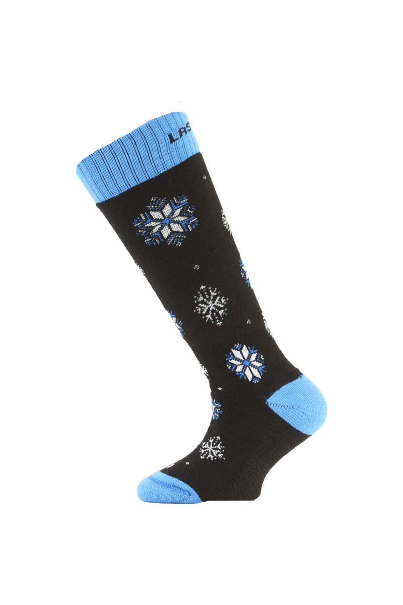 Lasting SJA dětské merino lyžařské ponožky černé Velikost: (34-37) S ponožky