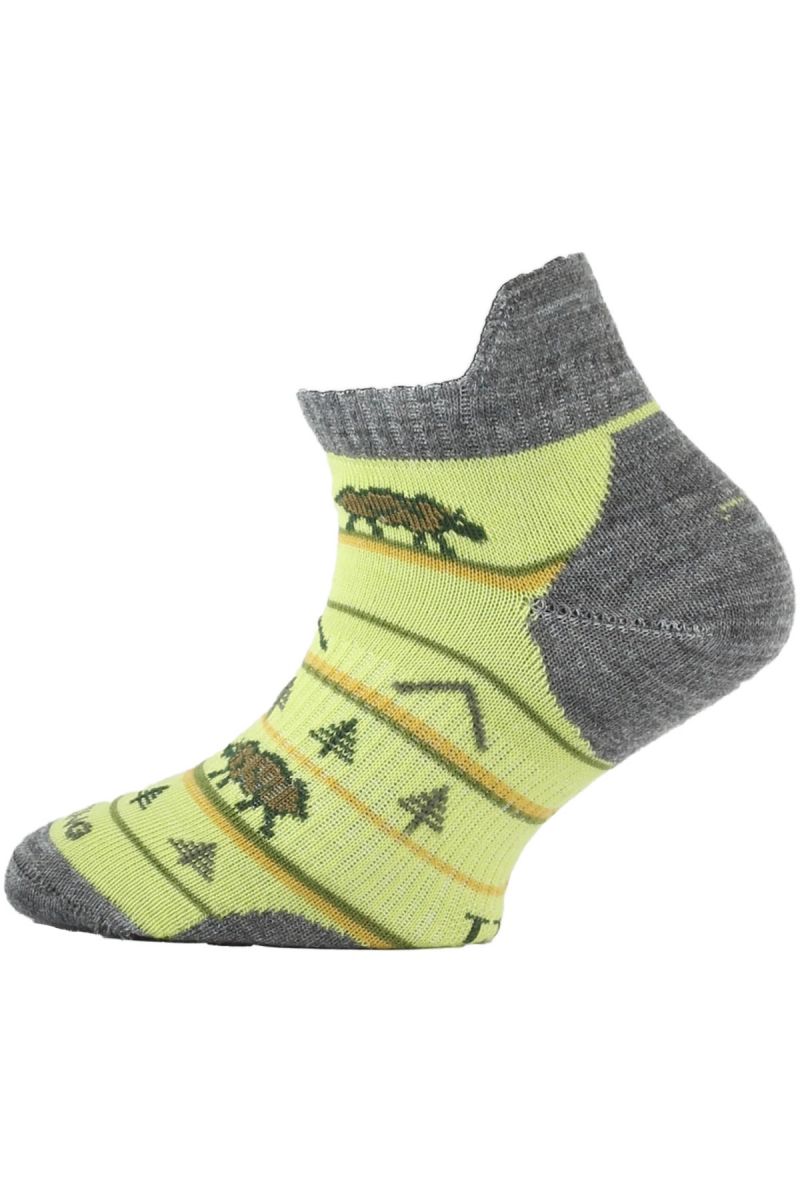 E-shop Lasting dětské merino ponožky TJM žluté