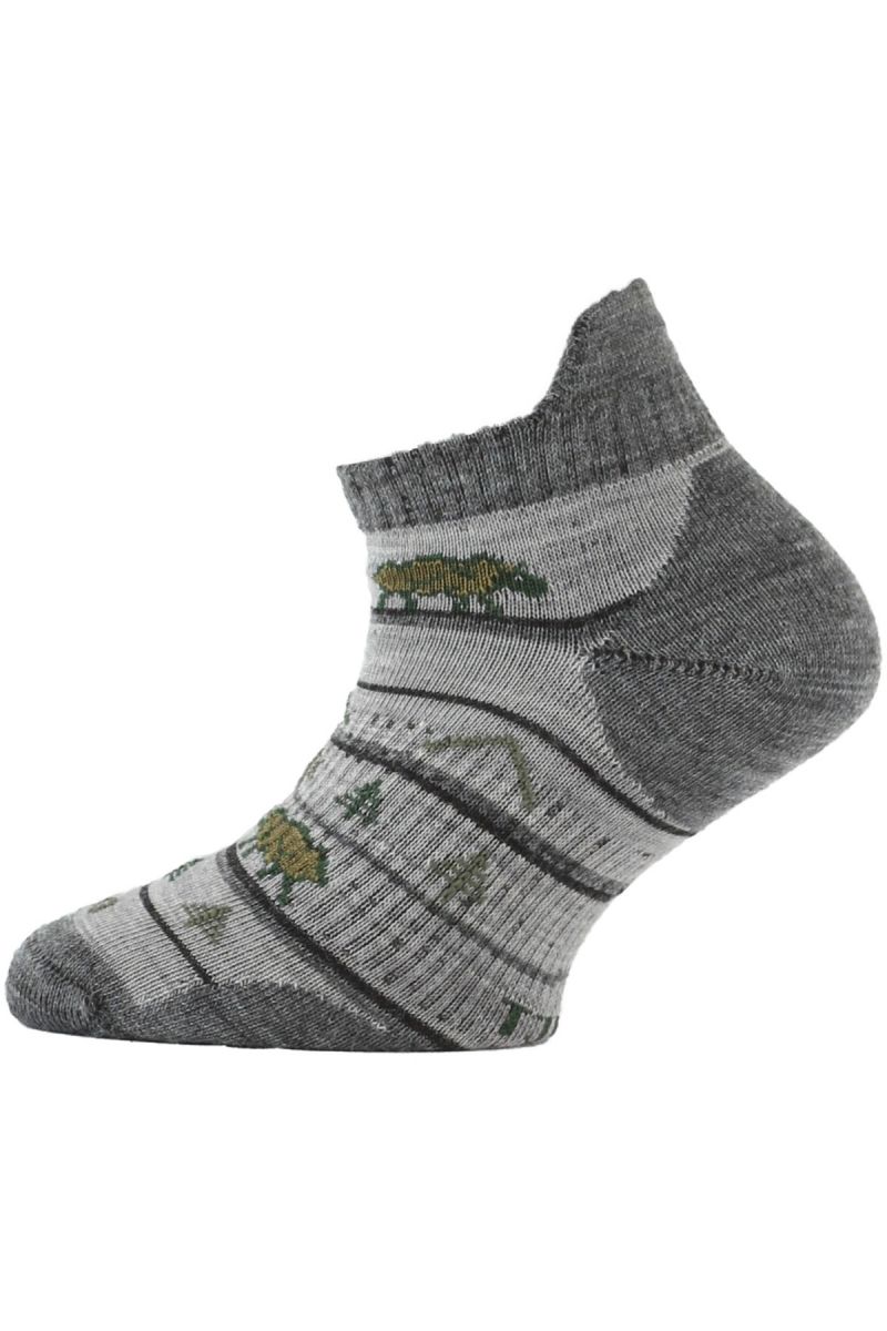 E-shop Lasting dětské merino ponožky TJM šedé