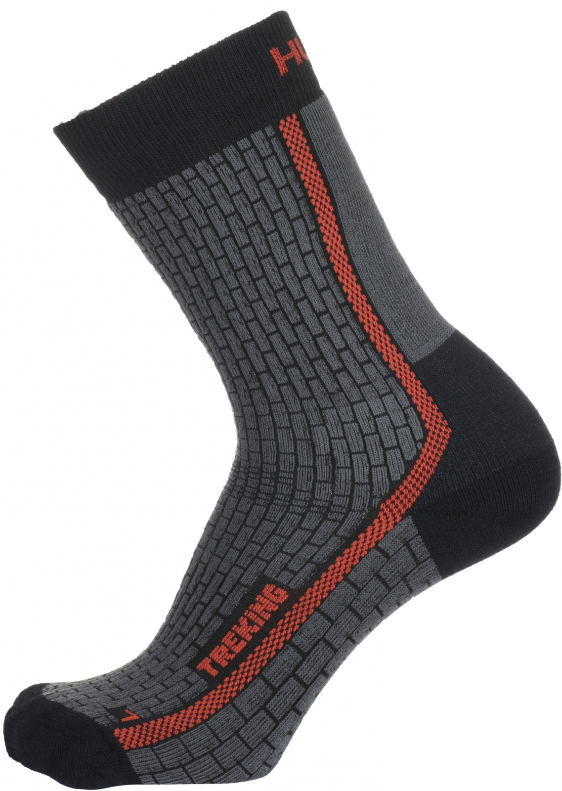 Husky Ponožky Treking antracit/červená Velikost: M (36-40)