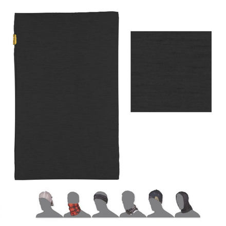 E-shop SENSOR Tube MERINO WOOL multifunkční šátek černá Rozměry šátku: 51 x 24 cm