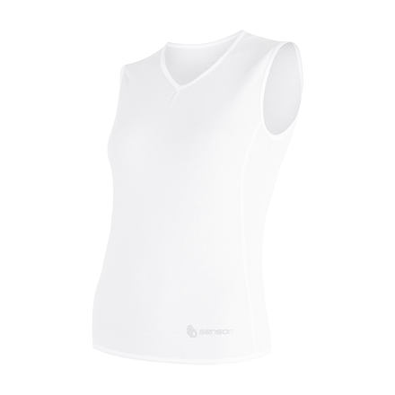 E-shop SENSOR COOLMAX AIR dámské triko bez rukávu V-neck bílá
