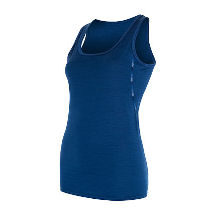 SENSOR MERINO AIR dámské triko bez rukávu tm.modrá Velikost: XL