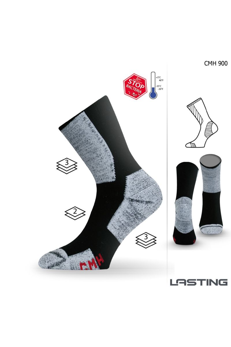 Lasting CMH funkční ponožky černé Velikost: (38-41) M ponožky