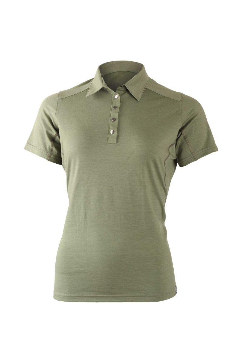 Lasting dámská merino polo košile ALISA zelená Velikost: XL