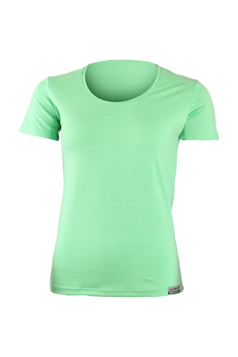 Lasting dámské merino triko IRENA zelené Velikost: XL