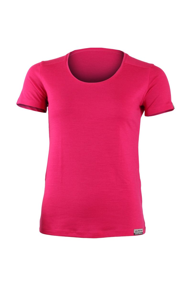 Lasting dámské merino triko IRENA růžové Velikost: XL