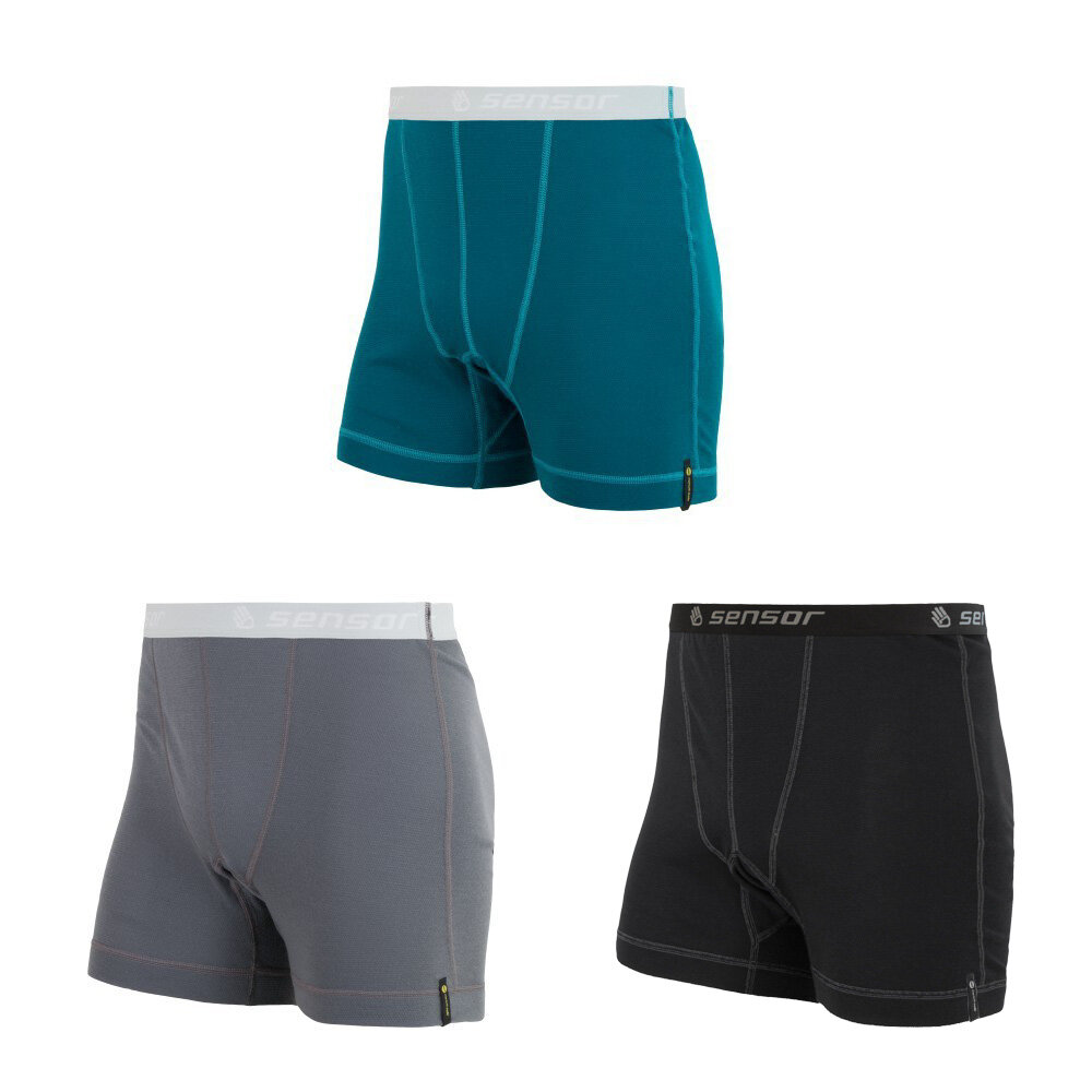 SENSOR DOUBLE FACE 3-PACK pánské trenky černá+safír+šedá Velikost: L 8592837029146