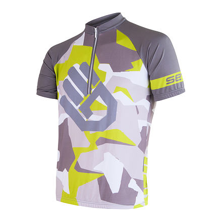 E-shop SENSOR CYKLO CAMO pánský dres kr.ruk. zelená