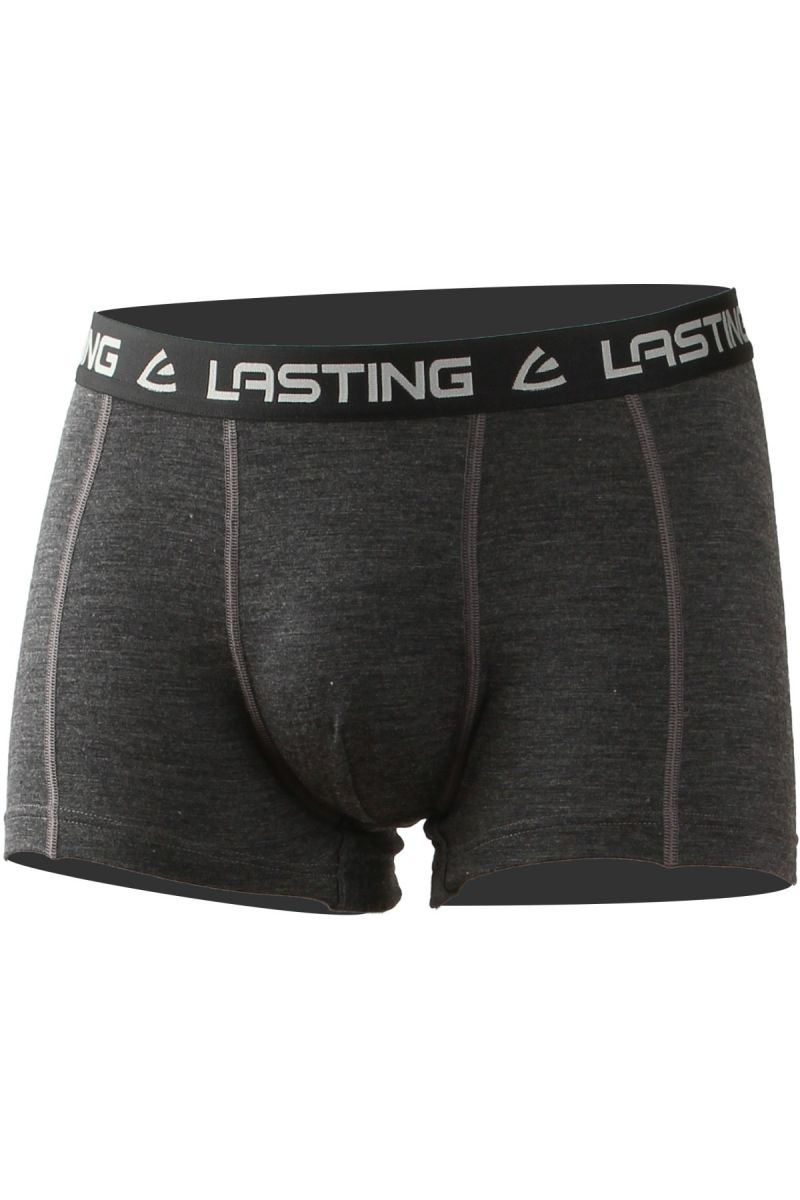 Lasting pánské merino boxerky NORO šedé Velikost: S