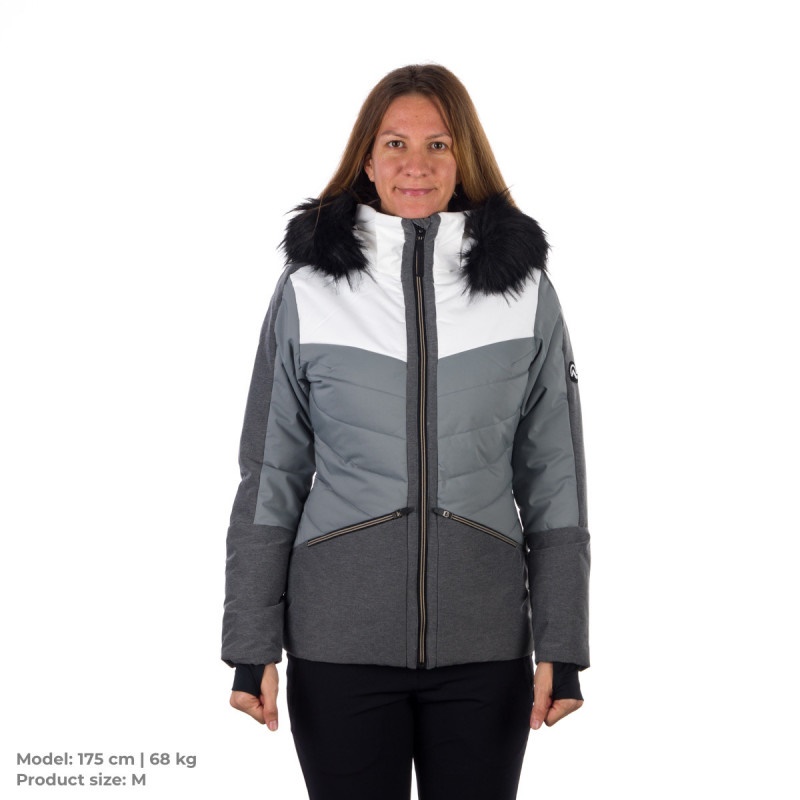 E-shop Northfinder dámská bunda lyžařská zateplená DREWINESTA black grey BU-47941SNW-382