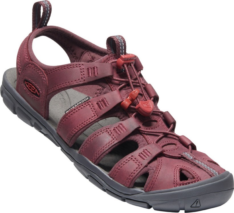 E-shop Keen CLEARWATER CNX LEATHER WOMEN wine/red dahlia