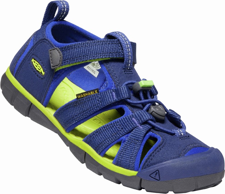 Keen SEACAMP II CNX YOUTH blue depths/chartreuse Velikost: 34 dětské sandály