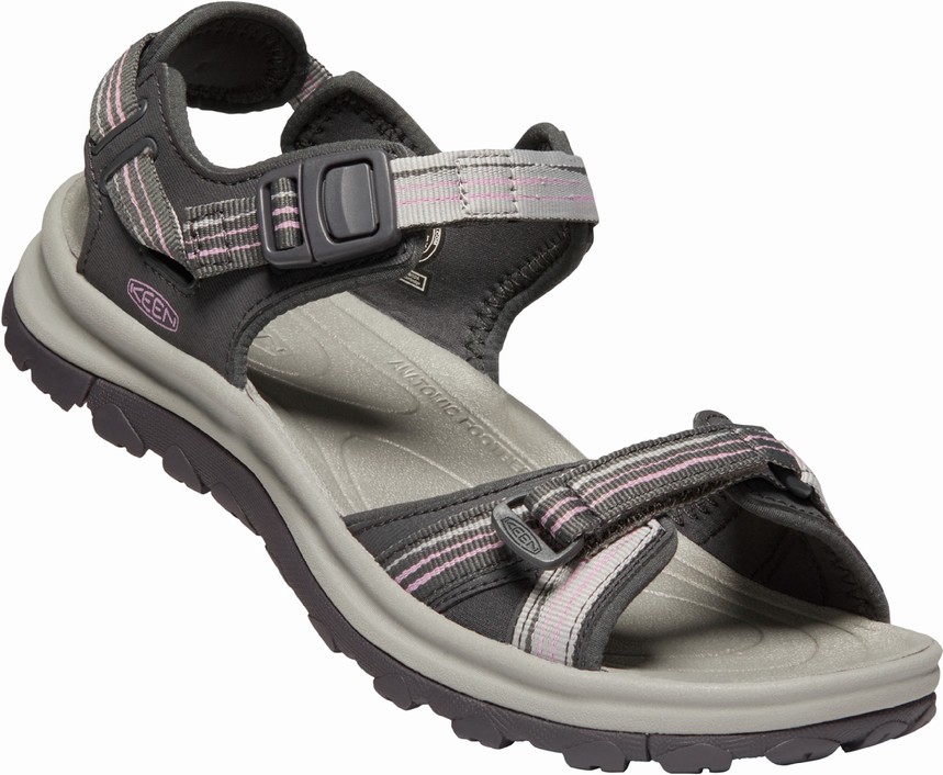 Keen TERRADORA II OPEN TOE SANDAL WOMEN dark grey/dawn pink Velikost: 38,5