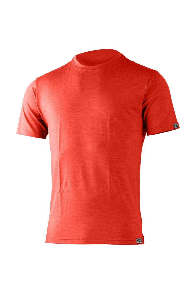 Lasting pánské merino triko CHUAN červené Velikost: XL