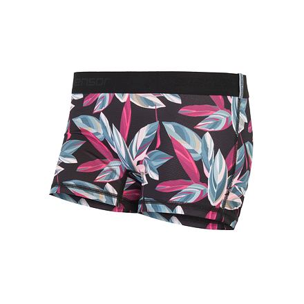 E-shop SENSOR COOLMAX IMPRESS dámské kalhotky s nohavičkou černá/leaves