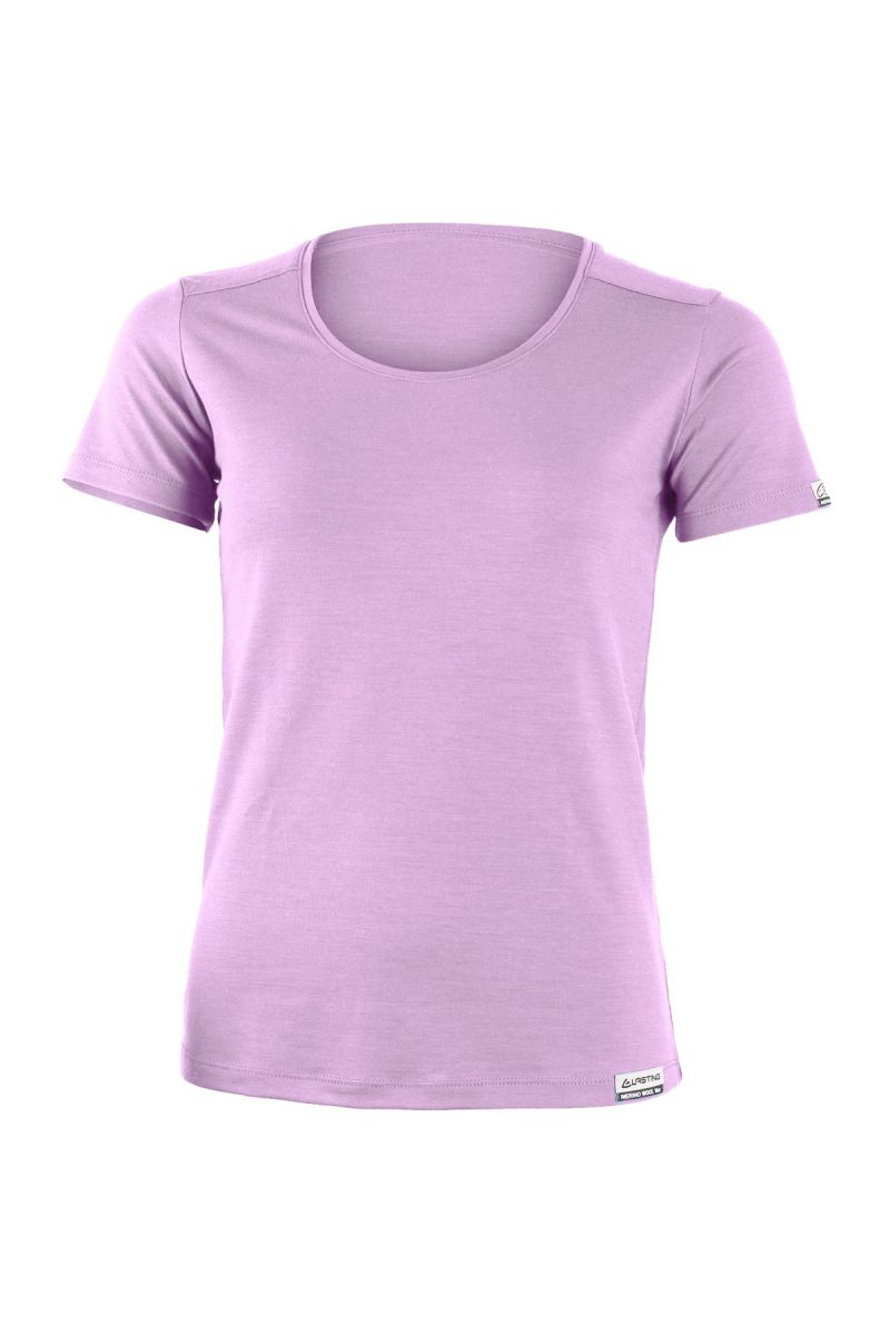 Lasting dámské merino triko IRENA fialová Velikost: L