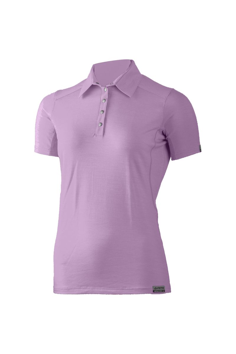 Lasting dámská merino polo košile ALISA fialová Velikost: XL
